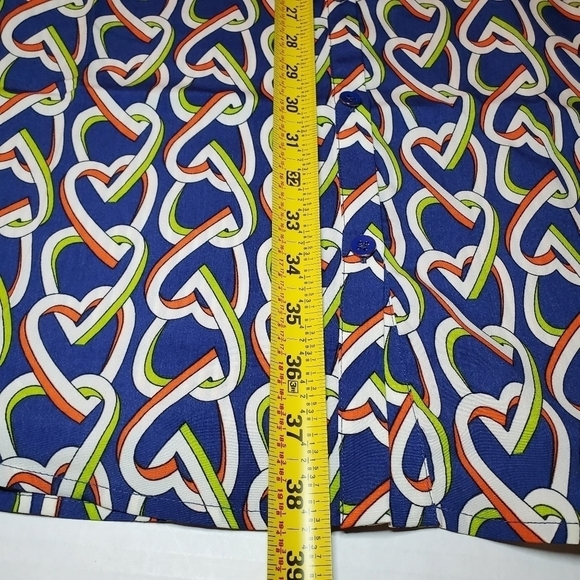 CAbi 5370 Amour Heart Sleeveless Button Down Shirt Dress Navy Blue Womens XS - Picture 12 of 12